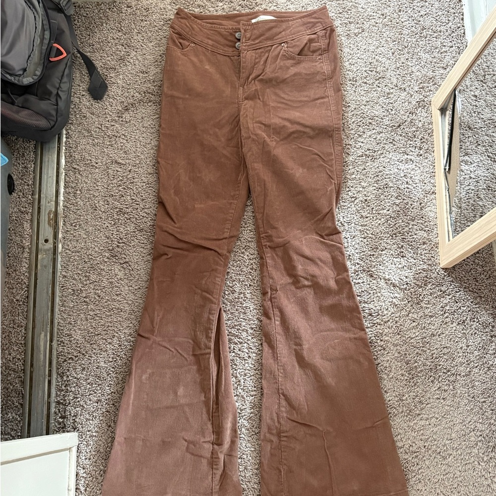 Brown Corduroy Bootcut Pants